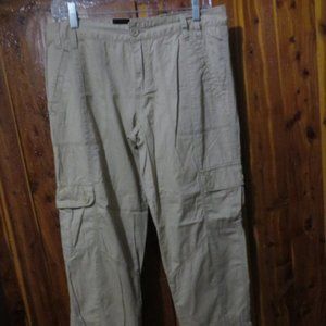 Calvin Klein Tan Khaki Cargo Pants, NWT, Sz. 10